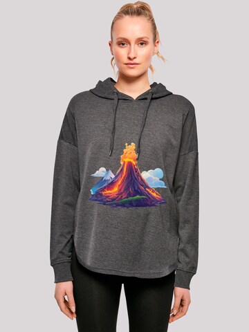 Sweat-shirt 'Vulkanausbruch' F4NT4STIC en gris : devant