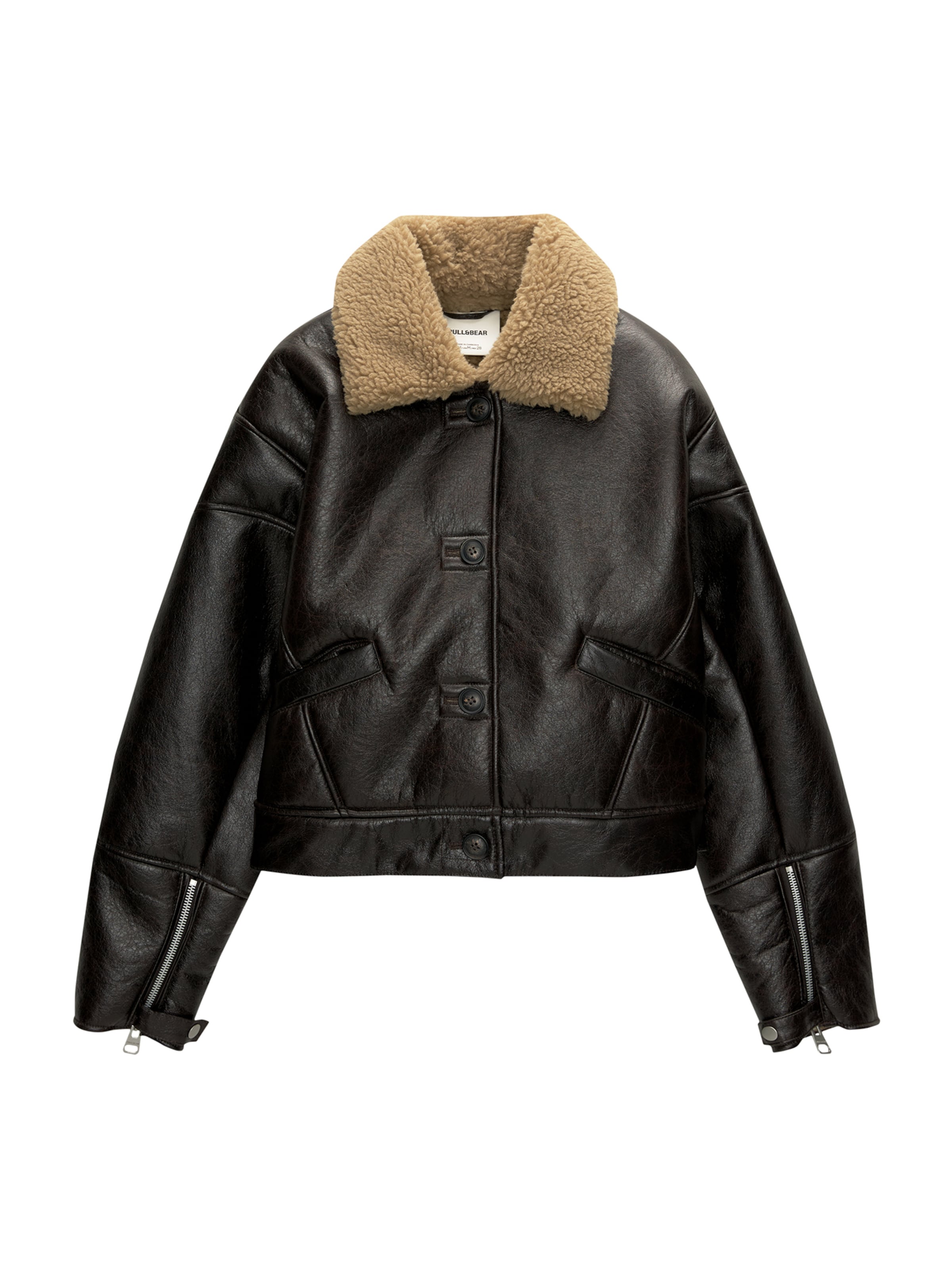 Pull&Bear Prijelazna jakna u čokolada / brokat, Pregled proizvoda