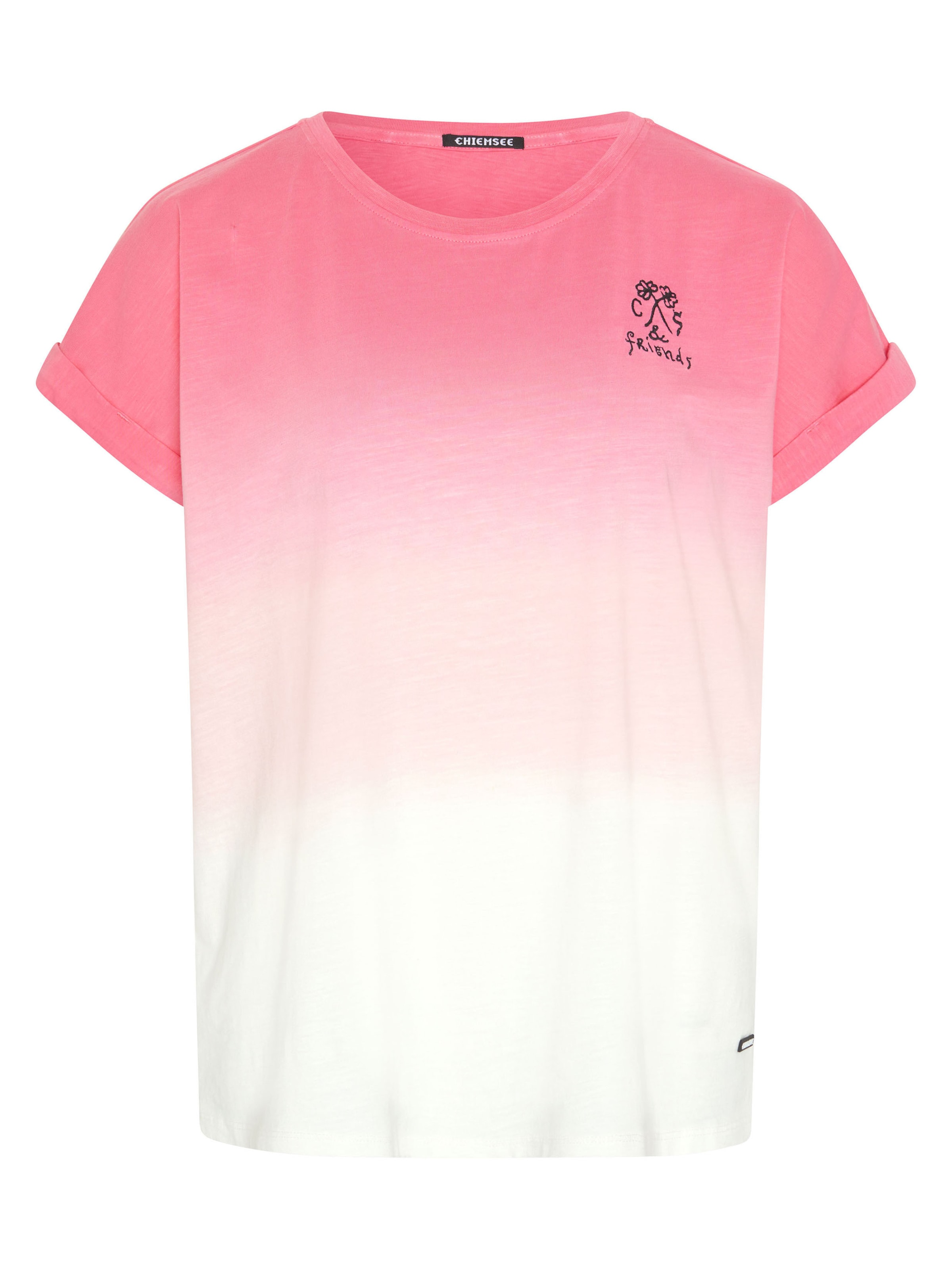 CHIEMSEE Shirt ' im Dip-Dye-Look mit Stickerei ' in Pink: front