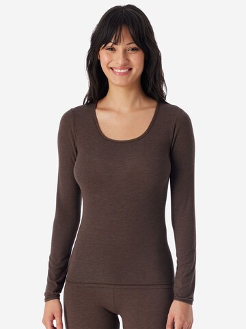 Maillot de corps ' Personal Fit ' SCHIESSER en marron : devant
