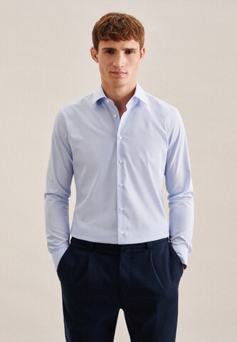 Coupe slim Chemise business SEIDENSTICKER en bleu : devant