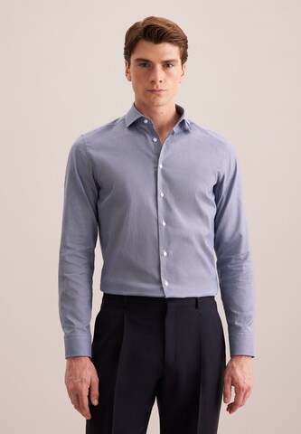 Coupe slim Chemise business SEIDENSTICKER en bleu : devant