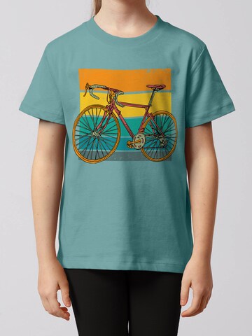 watabout.kids Shirt ' Retro Bike ' in Blauw: voorkant