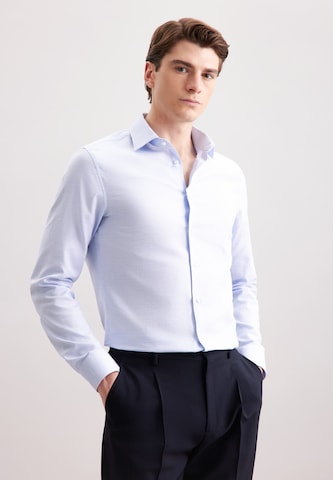 SEIDENSTICKER Slim fit Zakelijk overhemd 'Schwarze Rose' in Blauw: voorkant
