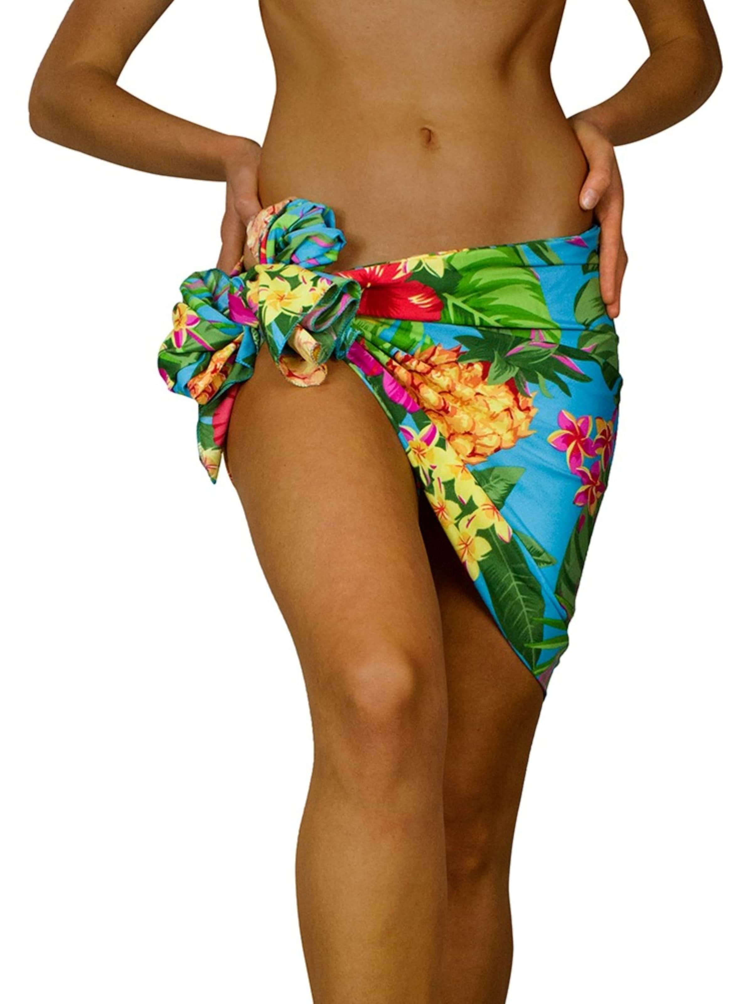 King Kameha Scarf 'Pineapple' in Blue: front