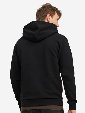 JACK & JONES Zip-Up Hoodie 'Bradley' in Black