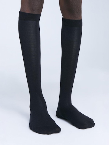 Albero Natur Kniestrümpfe '4er Pack Unisex Kniestrümpfe aus Bio-Baumwolle'‌‌‌‌‌‌‌ in Schwarz
