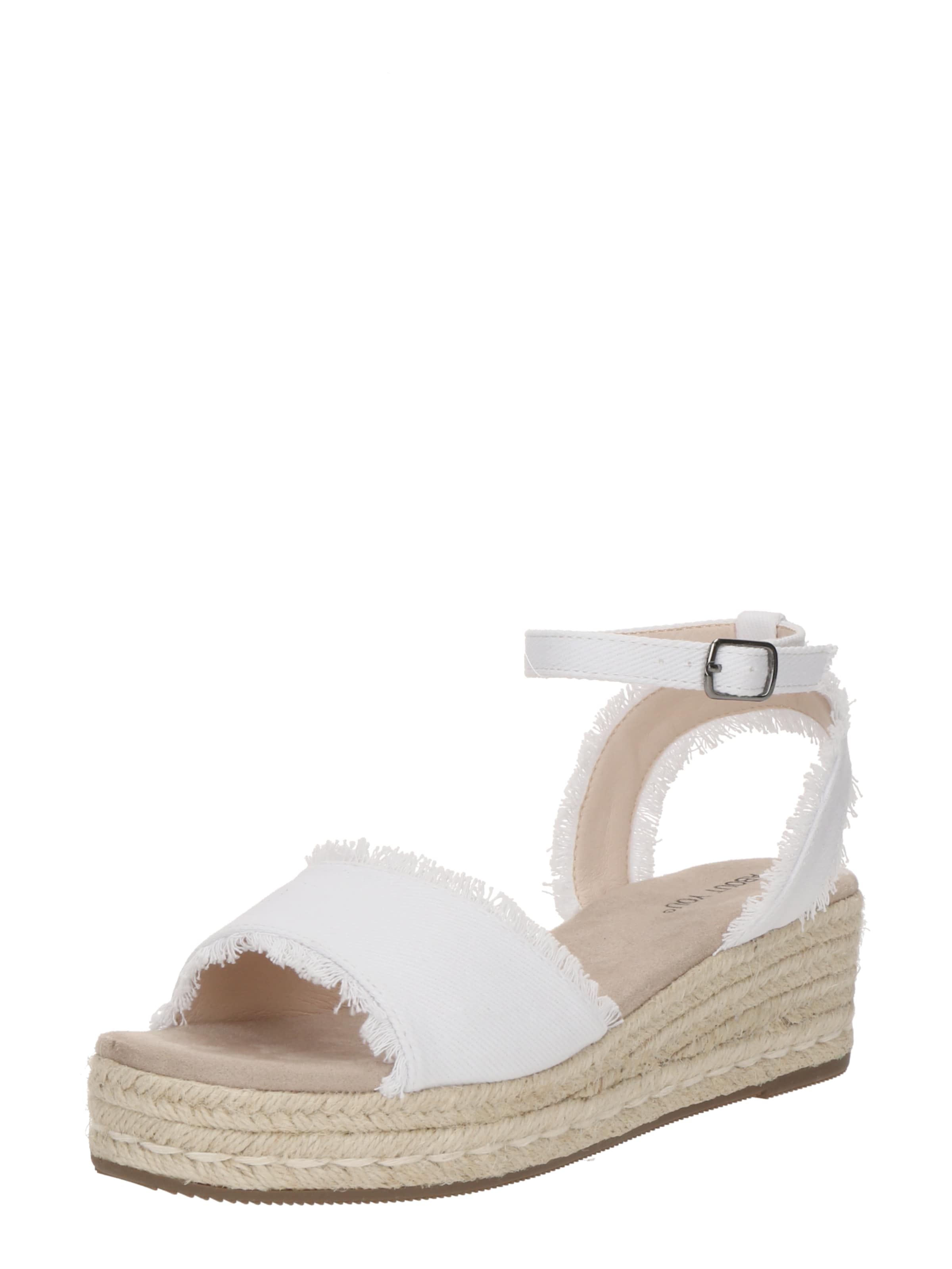 Sandale cu baretă &#x27;Leni&#x27; de la ABOUT YOU pe alb: față