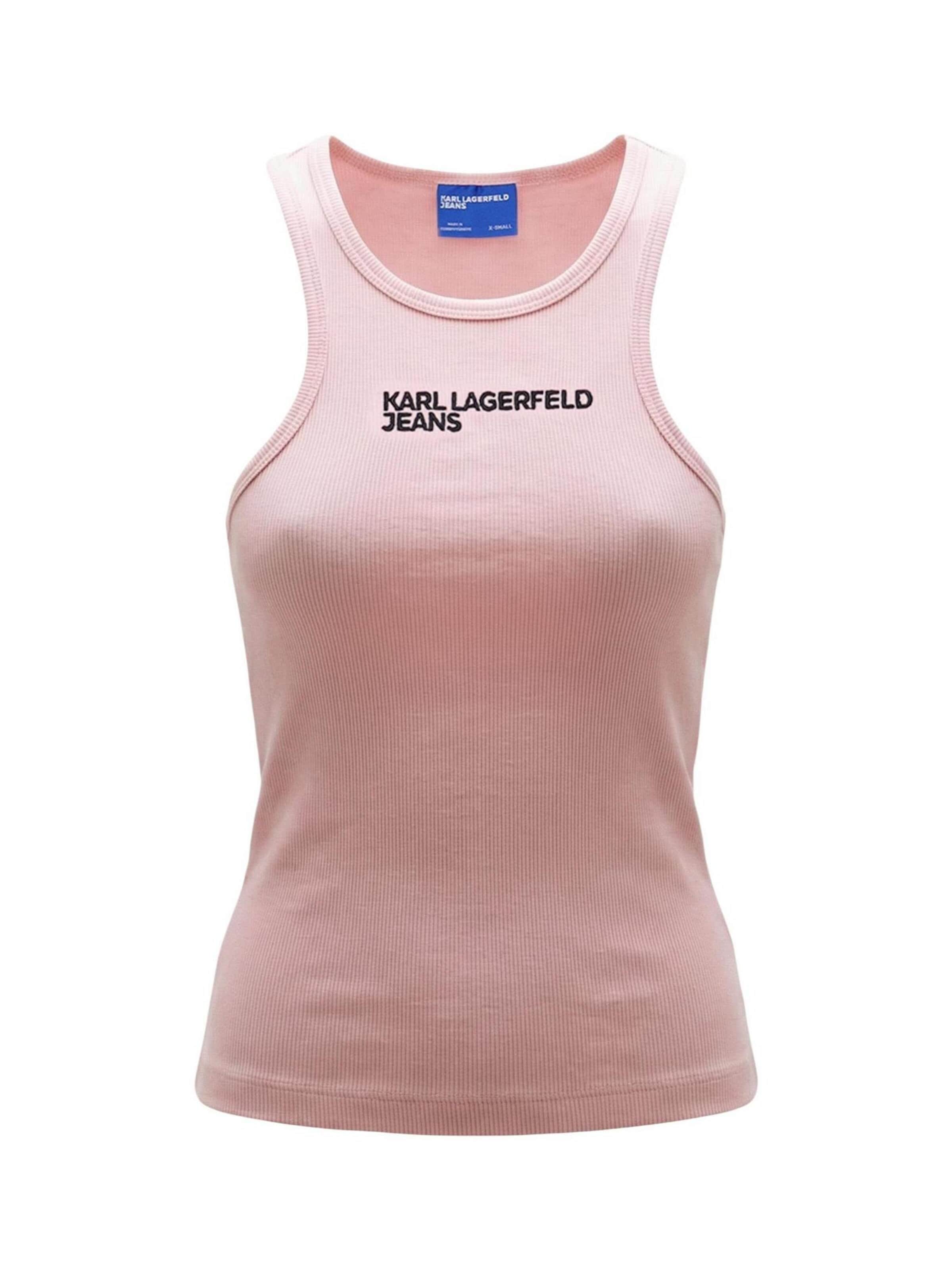 Top 'KLJ Ribbed B2W17085' di KARL LAGERFELD JEANS in rosa: frontale