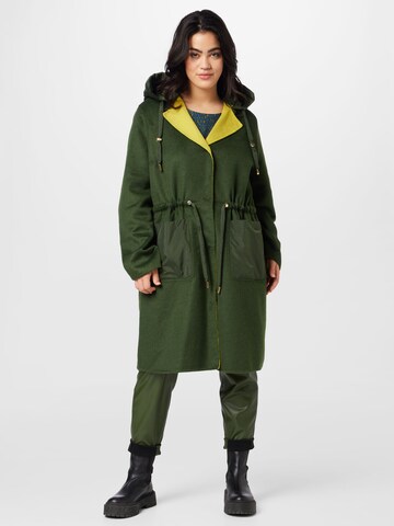 SAMOON Přechodný kabát – zelená: přední strana
