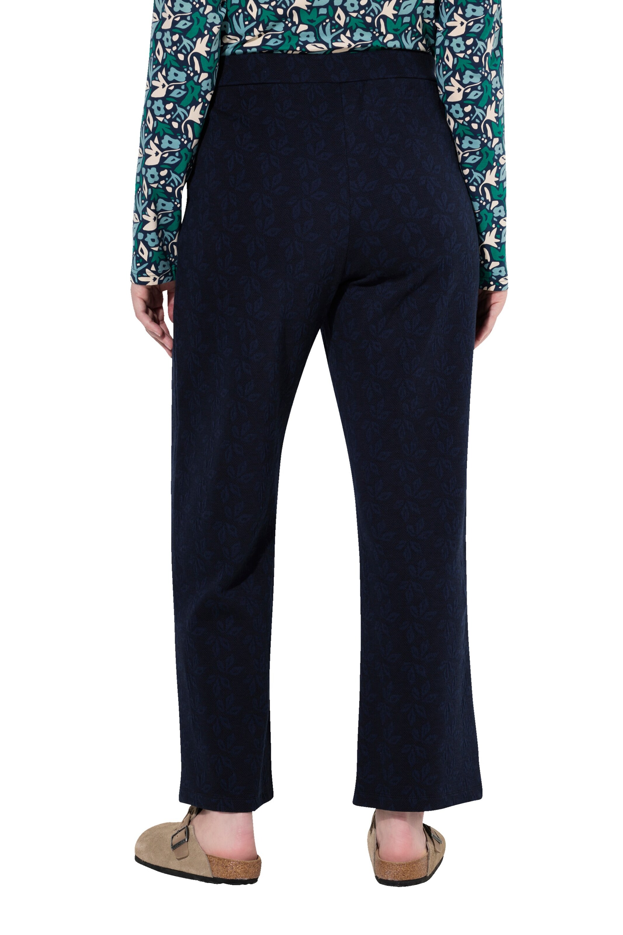 Ulla Popken Flared Broek in Blauw