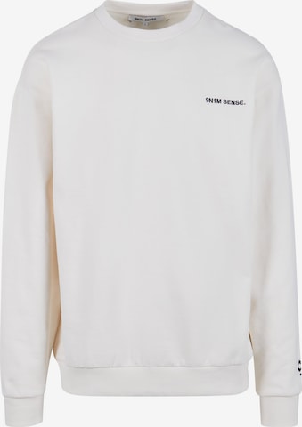 9N1M SENSE Sweatshirt 'Essential' in Wit: voorkant