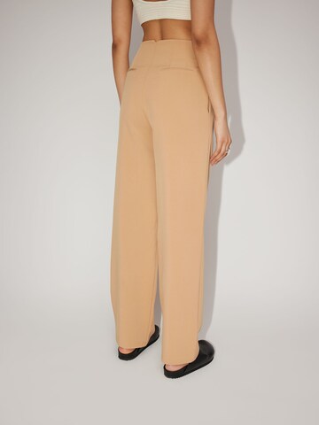 LeGer by Lena Gercke Wide leg Pleat-front trousers 'Shanice' in Beige