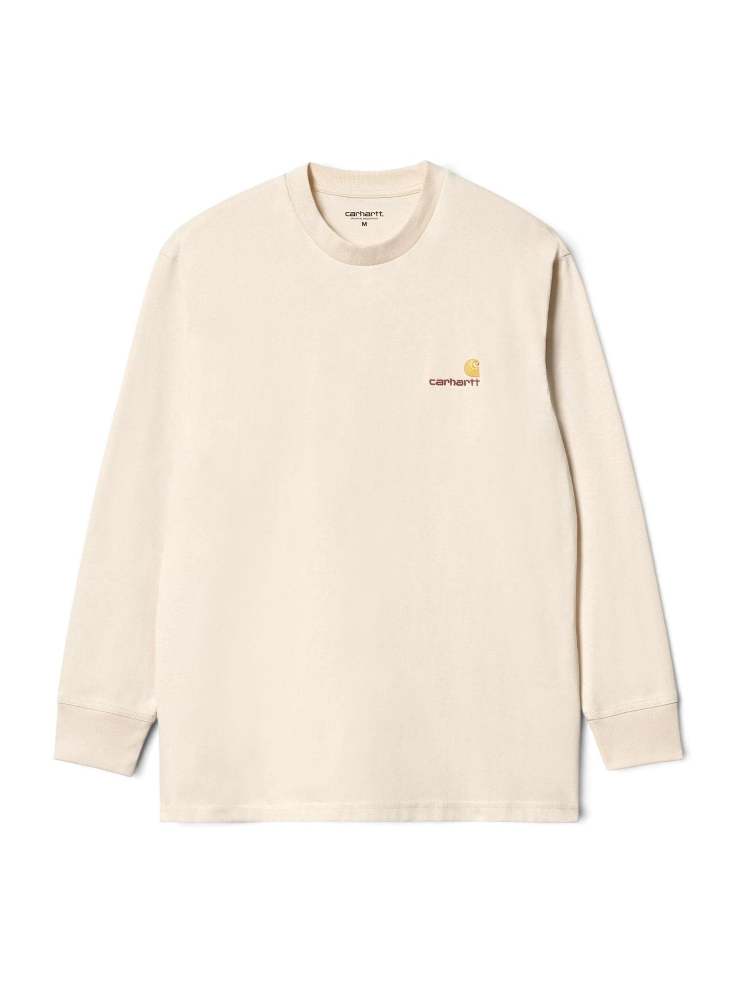Maglietta 'L/S AMERICAN SCRIPT T-SHIRT NATURAL' di Carhartt WIP in beige: frontale