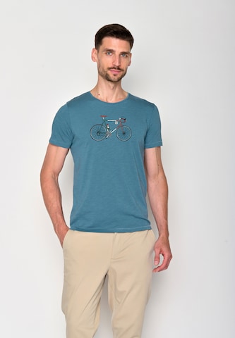 GREENBOMB Shirt 'Bike Enzo' in Blauw: voorkant