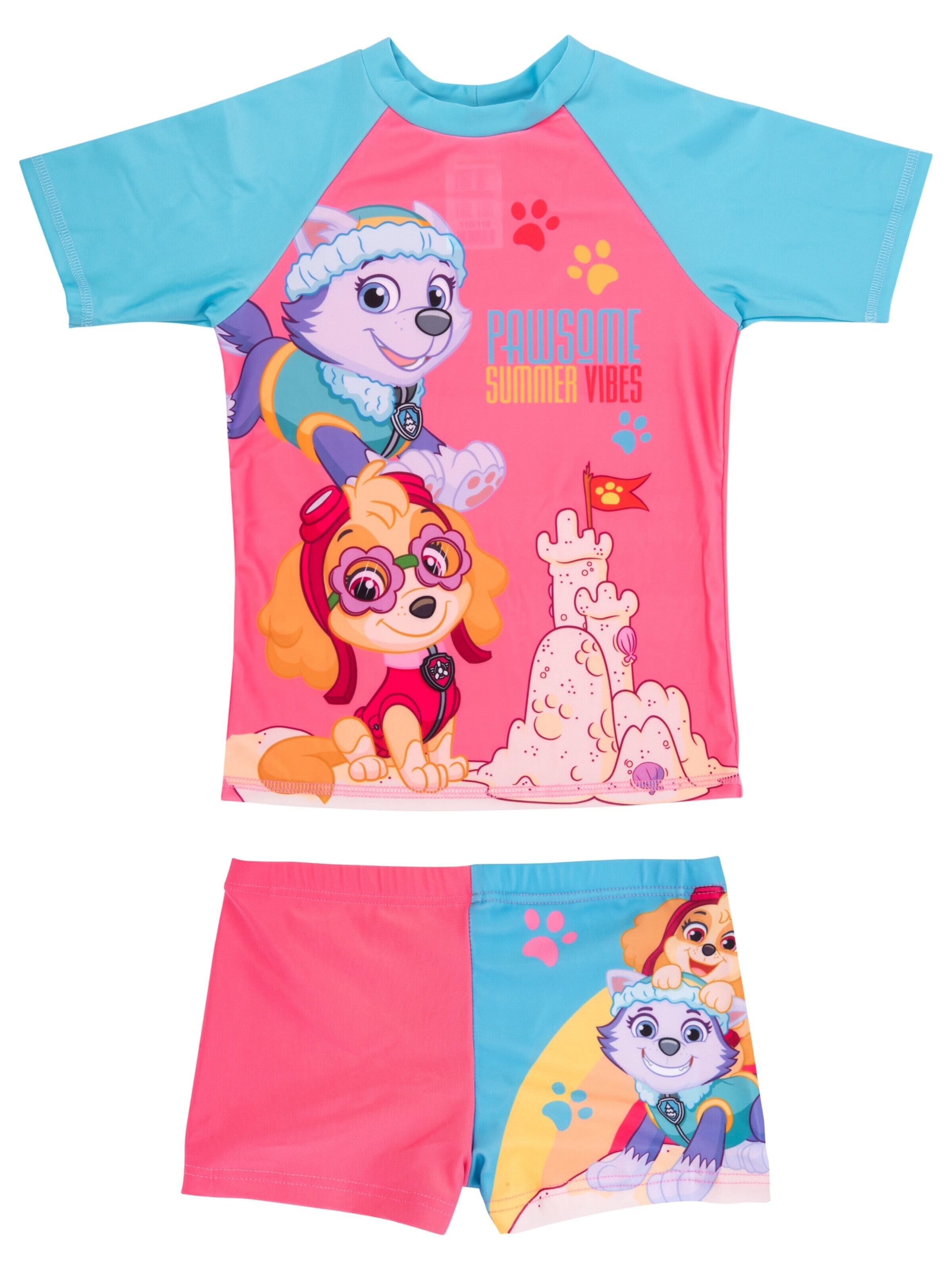 PAW Patrol Sportbademode 'UV-Schutz 50+' in Pink: Vorderseite