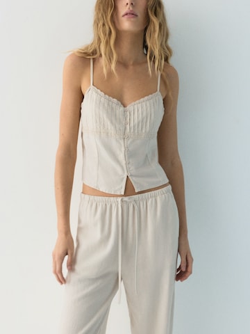 Wide leg Pantaloni 'PACIFIC' di Pull&Bear in beige