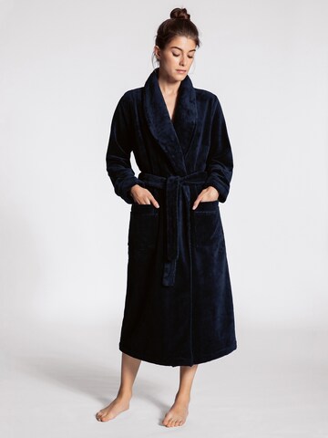 CALIDA Badjas lang  in Blauw: voorkant
