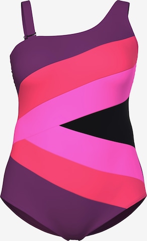 Ulla Popken Swimsuit in Purple: front