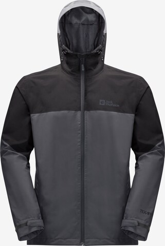 JACK WOLFSKIN Яке Outdoor 'Weiltal' в сиво: отпред