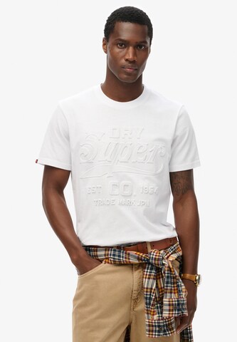 T-Shirt Superdry en blanc : devant