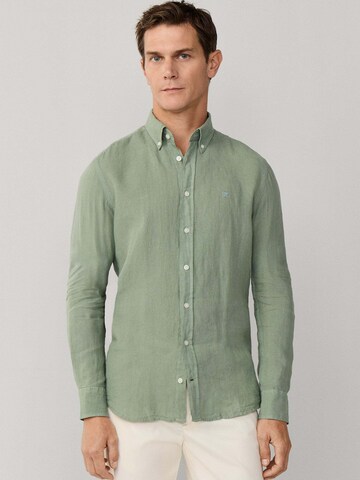 Coupe regular Chemise 'ESS' Hackett London en vert : devant
