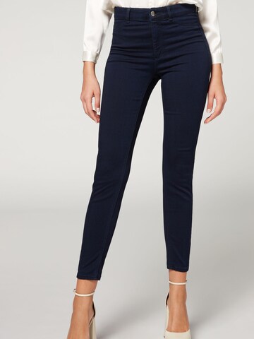 CALZEDONIA Skinny Leggings 'thermo' in Blau: predná strana