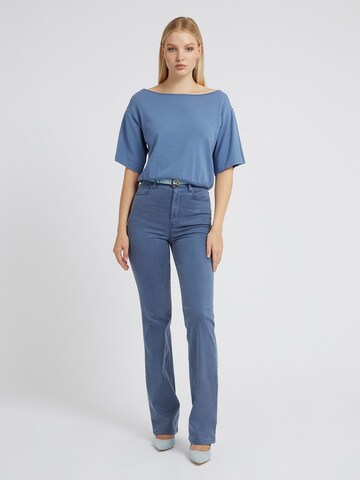 GUESS Wide Leg Hose in Blau