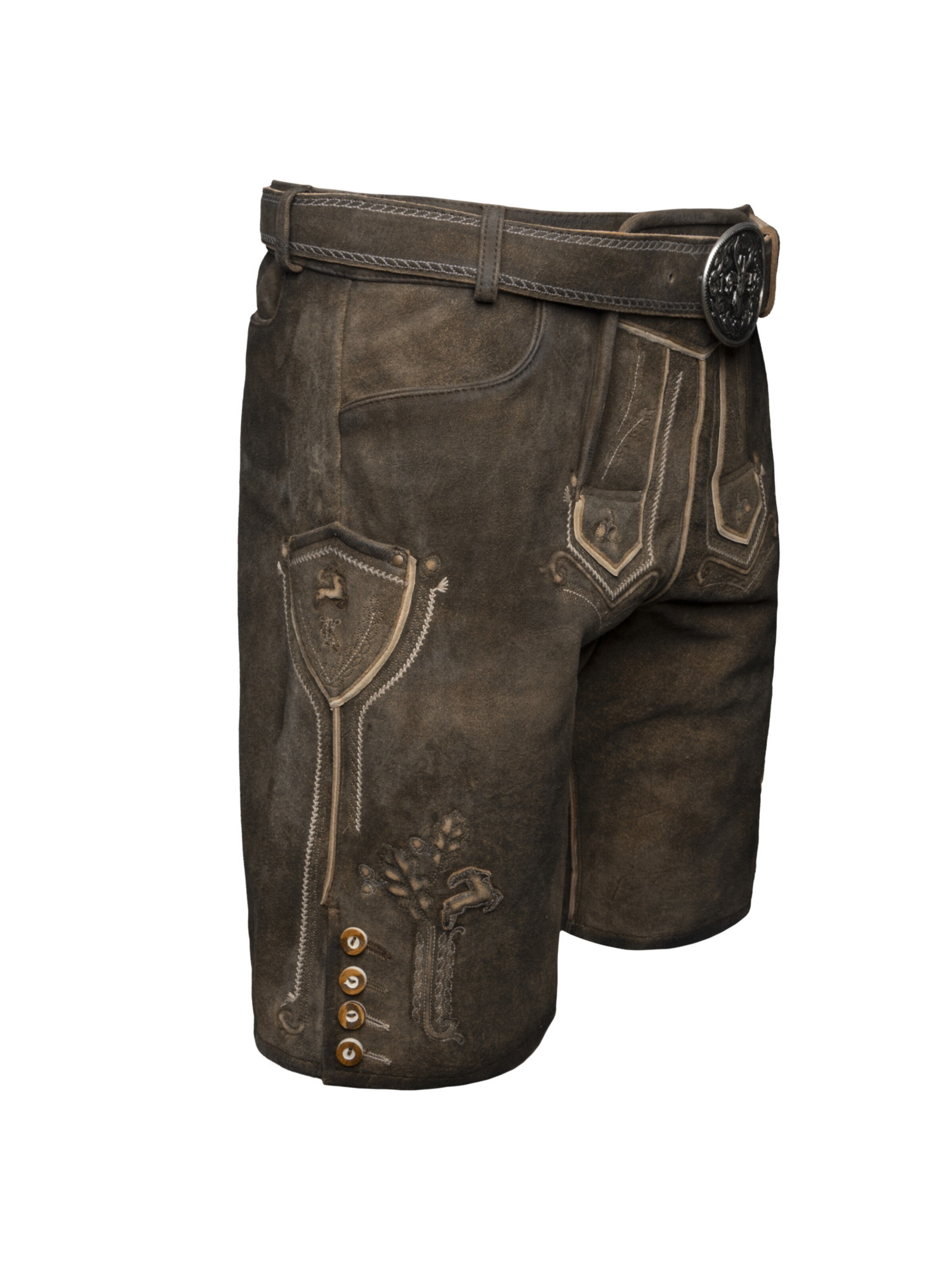 Krüger Buam Regular Traditional pants 'Milo' in Brown