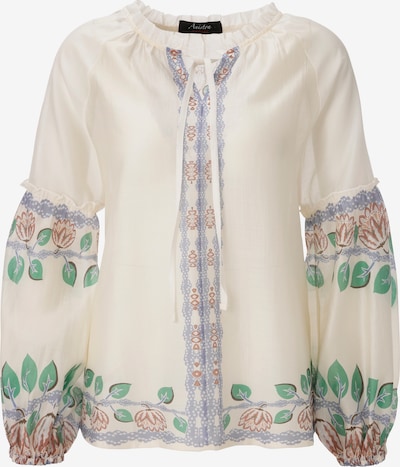 Aniston CASUAL Bluse in saphir / braun / grün / wollweiß, Produktansicht