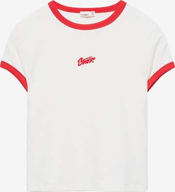Pull&Bear Shirts 'STWD' i hvid: forside