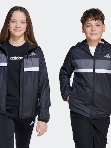 ADIDAS SPORTSWEARSportska jakna 'TIBERIO' - crna boja: prednji dio