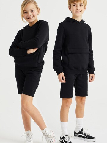 WE Fashion - Slimfit Calças em preto