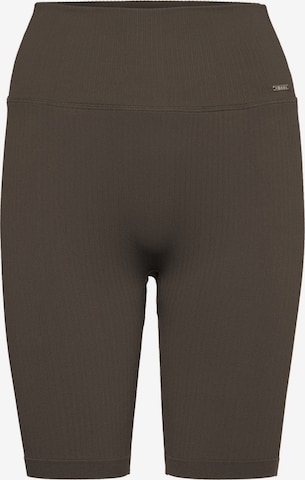 Skinny Pantaloni sportivi di Aim'n in marrone: frontale