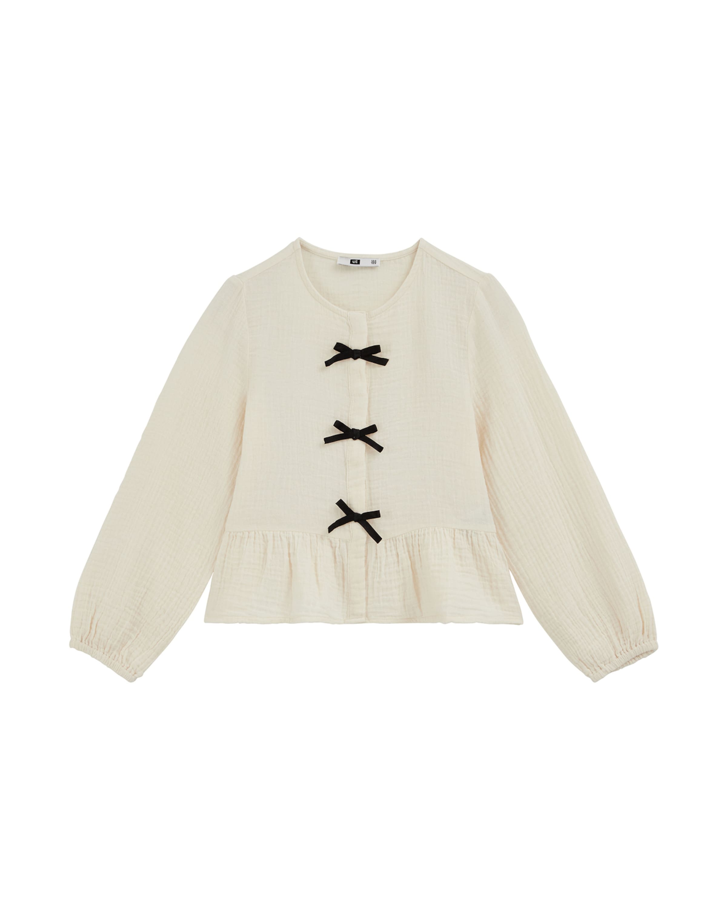 WE Fashion Bluza | kremna / črna barva, Prikaz izdelka