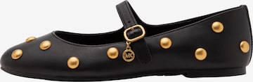 juoda MICHAEL Michael Kors Balerinos su dirželiais 'NELLIE': priekis