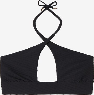 CALZEDONIA Bikini Top 'BLACK WAVES' in Black: front