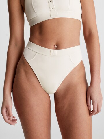 Bas de bikini Calvin Klein Swimwear en blanc : devant