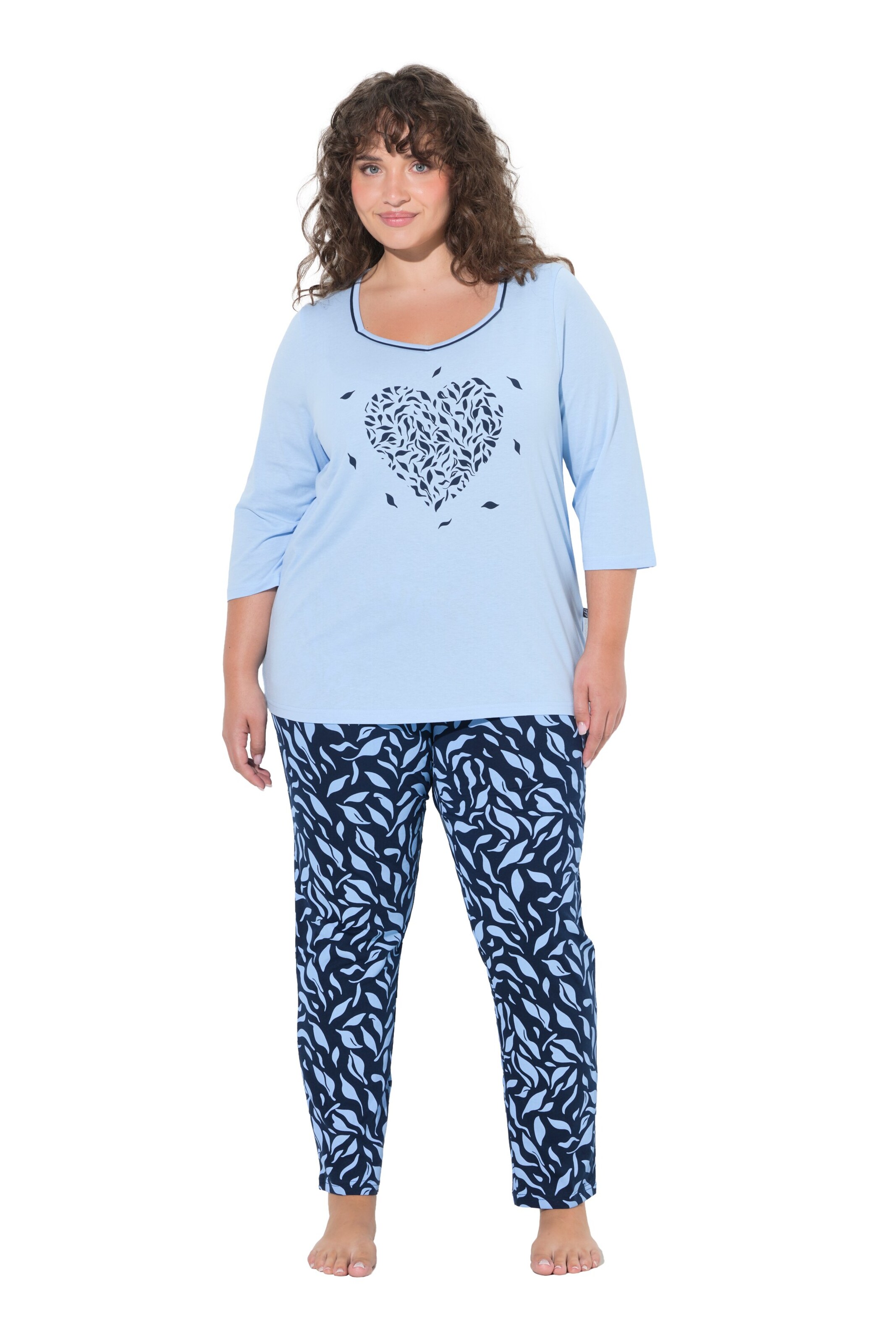 Ulla Popken Pajama in Blue: front
