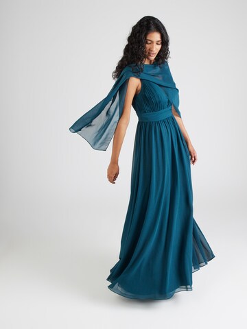 Robe de soirée mascara en bleu