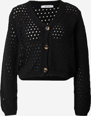 Cardigan 'Cecile' ABOUT YOU en noir : devant