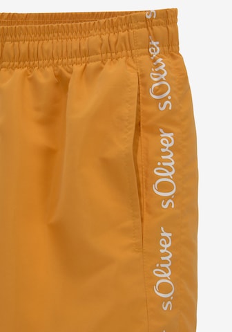 s.Oliver Board Shorts 'Noah' in Yellow