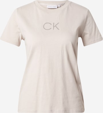 T-shirt Calvin Klein en gris : devant