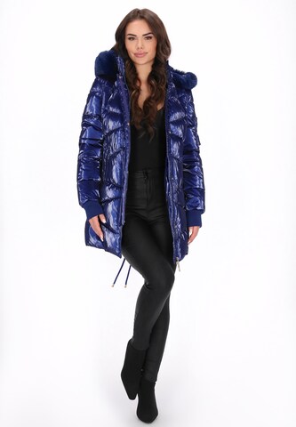 faina - Sobretudo de inverno em azul