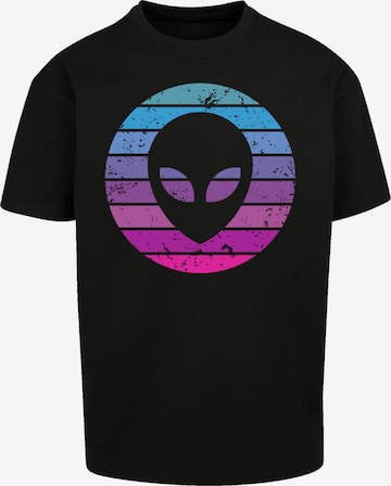 T-Shirt 'Alien Kopf' F4NT4STIC en noir : devant
