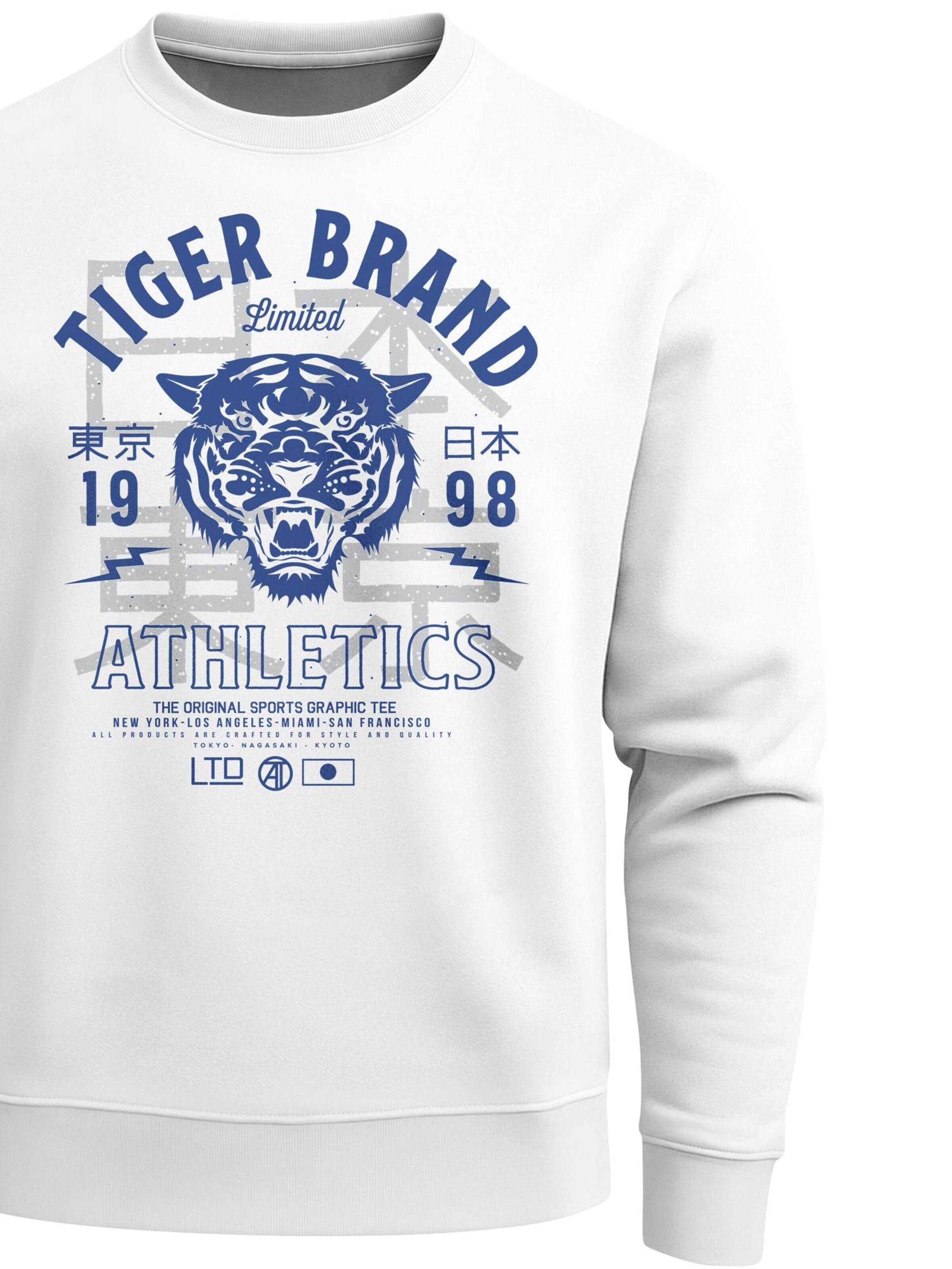 Neverless Sweatshirt 'Tiger' in White