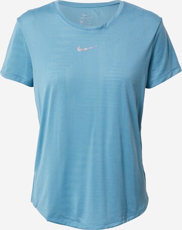 T-shirt fonctionnel NIKE en bleu : devant