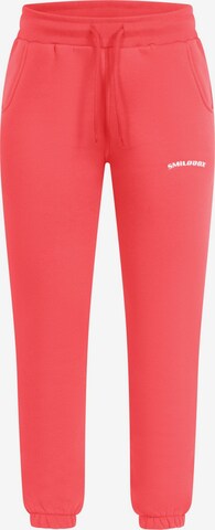 Smilodox Tapered Broek 'Cassandra' in Rood: voorkant