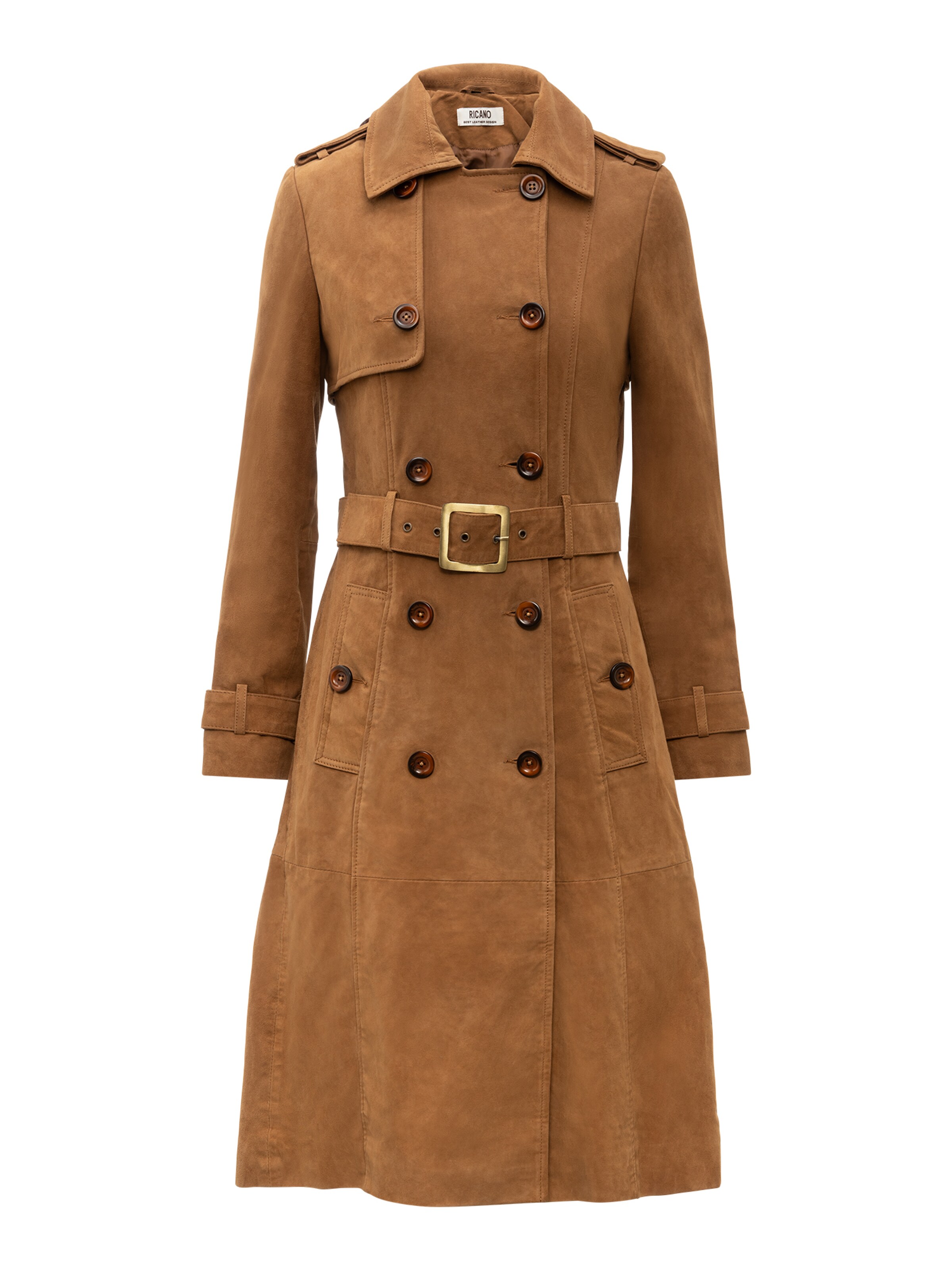 RICANO - Abrigo de entretiempo 'Gloria' en marrón: frente