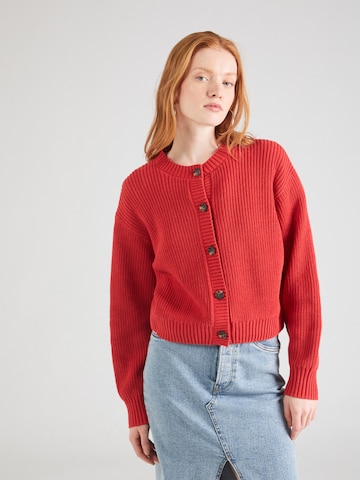 LEVI'S ® Плетена жилетка 'Cat Cardigan' в червено: отпред